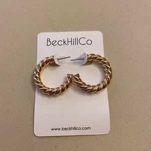 Braided Hoop Earrings - New